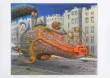 Jacek Yerka, POŁĄCZENIE ALARMOWE, 2023-24, kredki, ołówek, karton