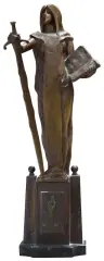 Paul Ludwig Kowalczewski, IUSTITIA (TEMIDA), brąz patynowany