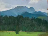Stanisław Podgórski, GIEWONT, 1922, olej, sklejka