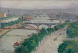 David Widhopff, PARYŻ. SEKWANA, 1904, olej, płótno naklejone na tekturę