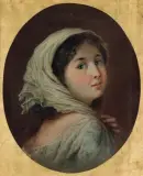 Wincenty Sleńdziński, MAŁA KOKIETKA, 1886, olej, płótno dublowane