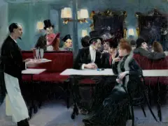 Stanisław Dębicki, BRASSERIE, 1890-1891, olej, deska