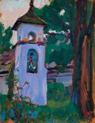 Gustaw Pillati, KAPLICZKA, olej, tektura