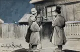 Juliusz Holzmüller, WESOŁYCH ŚWIĄT!, 1907, tusz, gwasz, papier