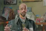 Jacek Malczewski, AUTOPORTRET W PRACOWNI, 1909, olej, tektura