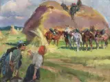 ZWIAD KAWALERYJSKI by Wojciech Kossak, olej, deska, offered Dec 2023