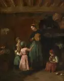 Pierre Édouard Frère, PAJDA CHLEBA, 1857, olej, deska