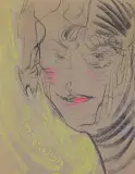 Stanisław Ignacy Witkiewicz, PORTRET JANINY TUROWSKIEJ, IV 1930, pastel, papier naklejony na tekturę