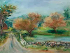 PEJZAŻ by Jakub (Jacques) Zucker, olej, płótno, offered Dec 2023