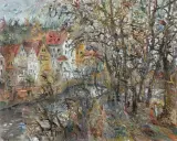 TÜBINGEN AM NECKAR by Włodzimierz Zakrzewski, 1967, olej, płótno, offered Dec 2023