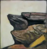 Janina Żemojtel-Marcinkowska, KOMPOZYCJA ABSTRAKCYJNA, 1973, olej, płyta pilśniowa