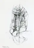 BEZ TYTUŁU by Zdzisław Beksiński, 1988, tusz, papier, sold Dec 2023