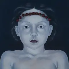 Beata Ewa Białecka, KONTERFEKT KLARA, 2016, olej, płótno, suszone róże