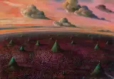 Henryk Waniek, Z LOTU PTAKA, 1988, olej, płótno