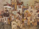 Ryszard Zajac, ARCHITEKTURA, 1974, olej, płótno