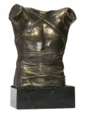 PANCERZ (CUIRASSE) II by Igor Mitoraj, brąz, kamień, sold Dec 2023