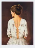 SHE STOOPS TO FOLLY by Rafał Olbiński, inkografia, papier, sold Dec 2023