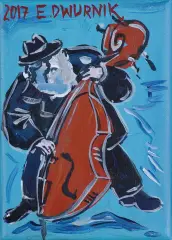 Edward Dwurnik, BASISTA, 2017, akryl, płótno