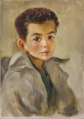 Katarzyna Librowicz, PORTRET CHŁOPCA, olej, płótno
