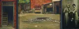 Jacek Rykała, EMILIA (TRYPTYK), 1988, olej, płyta pilśniowa, collage