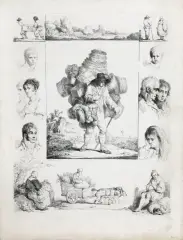Michal Plonski, KOSZYKARZ, 1805, akwaforta, papier
