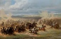 Friedrich Kaiser, BITWA POD SADOWĄ, 1866, olej, płótno
