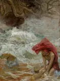 Jan Styka, ODYSEUSZ I CHARYBDA, olej, ołówek, tektura