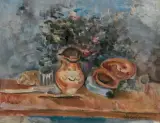 Alfred Aberdam, MARTWA NATURA, olej, płótno