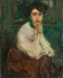 Mela - (Melania Mutermilch) Muter, PORTRET KOBIETY, 1905, olej, płótno