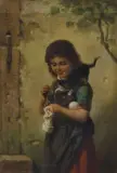 Hermann  Werner, TOWARZYSZ ZABAW, 1887, olej, płótno