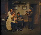 Julius Kost, WIRTUOZ SKRZYPIEC, 1868, olej, płótno