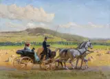 Zygmunt Rozwadowski, PRZEJAŻDŻKA, 1943 r., olej, płótno