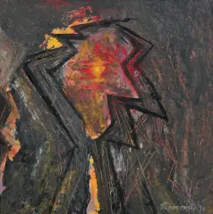 Jerzy Tchorzewski, BEZ TYTUŁU, 1993, olej, płyta pilśniowa