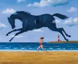 Rafał Olbiński, MORNING RUN, 2020, akryl, olej, płótno