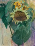 Edward Szczapow, SUNFLOWER, 2021, olej, płótno