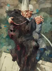 Jerzy Duda-Gracz, LE PETITE CONTREDANCE, 1990, olej, płyta pilśniowa