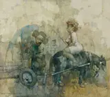 Jerzy Duda-Gracz, ŁAGÓW – PEGAZ POLSKI, 1999, olej, płyta