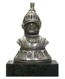 Tomasz Sętowski, PIONEK (FIGURA SZACHOWA), brąz srebrzony, podstawa kamienna