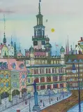Zygmunt Warczygłowa, RATUSZ, 1985, tusz pióro, akwarela, gwasz, papier
