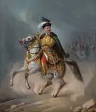 Walery Eljasz Radzikowski, WÓDZ POLSKI W STROJU BOJOWYM, 1868, olej, płótno