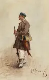 POLESZUK by Michał Gorstkin-Wywiórski, lata 90. XIX w., olej, płótno, sold Jun 2023