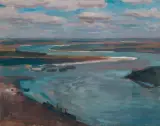 Jan Stanisławski, DNIEPR, 1903, olej, tektura