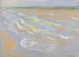 Kazimierz Stabrowski, FALE OCEANU ATLANTYCKIEGO, pastel, papier