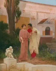 Stefan Bakałowicz, QUO VADIS – LIGIA I WINICJUSZ, 1897, olej, deska
