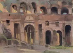 Kazimierz Stabrowski, WNĘTRZE COLOSSEUM, 1928, pastel, papier
