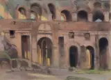 Kazimierz Stabrowski, WNĘTRZE COLOSSEUM, 1928, pastel, papier