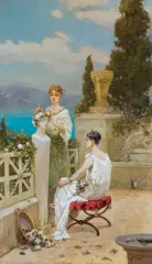 Wilhelm Kotarbiński, RZYMSKA IDYLLA, ok. 1880, olej, płótno
