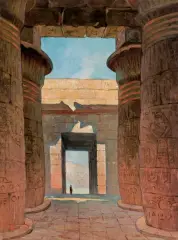 Aleksander Laszenko, RAMESSEUM, 1936, olej, płótno naklejone na sklejkę