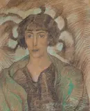 Stanisław Ignacy Witkiewicz, PORTRET KOBIETY, 29 XI 1925, pastel, papier