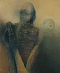 Zdzisław Beksiński, BEZ TYTUŁU, 1988, olej, płyta pilśniowa